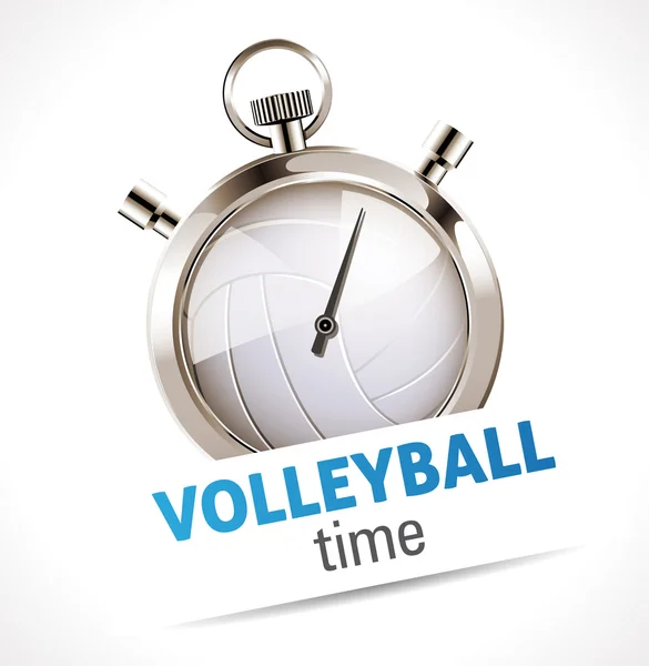 Stopwatch - sport volleybal — Stockvector