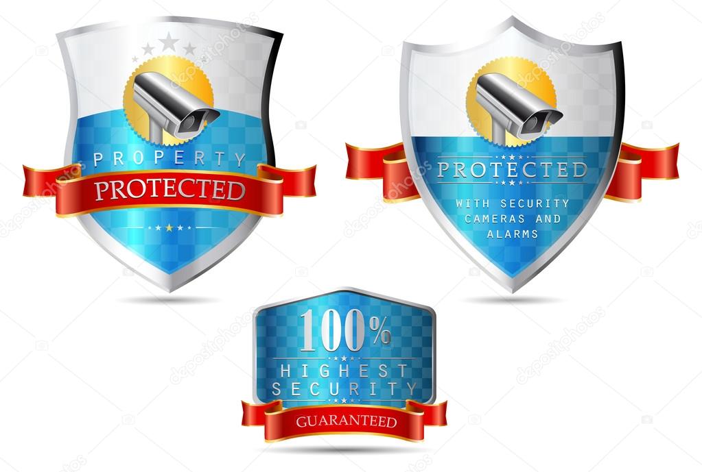 Labels - Security camera, property protected, highest security