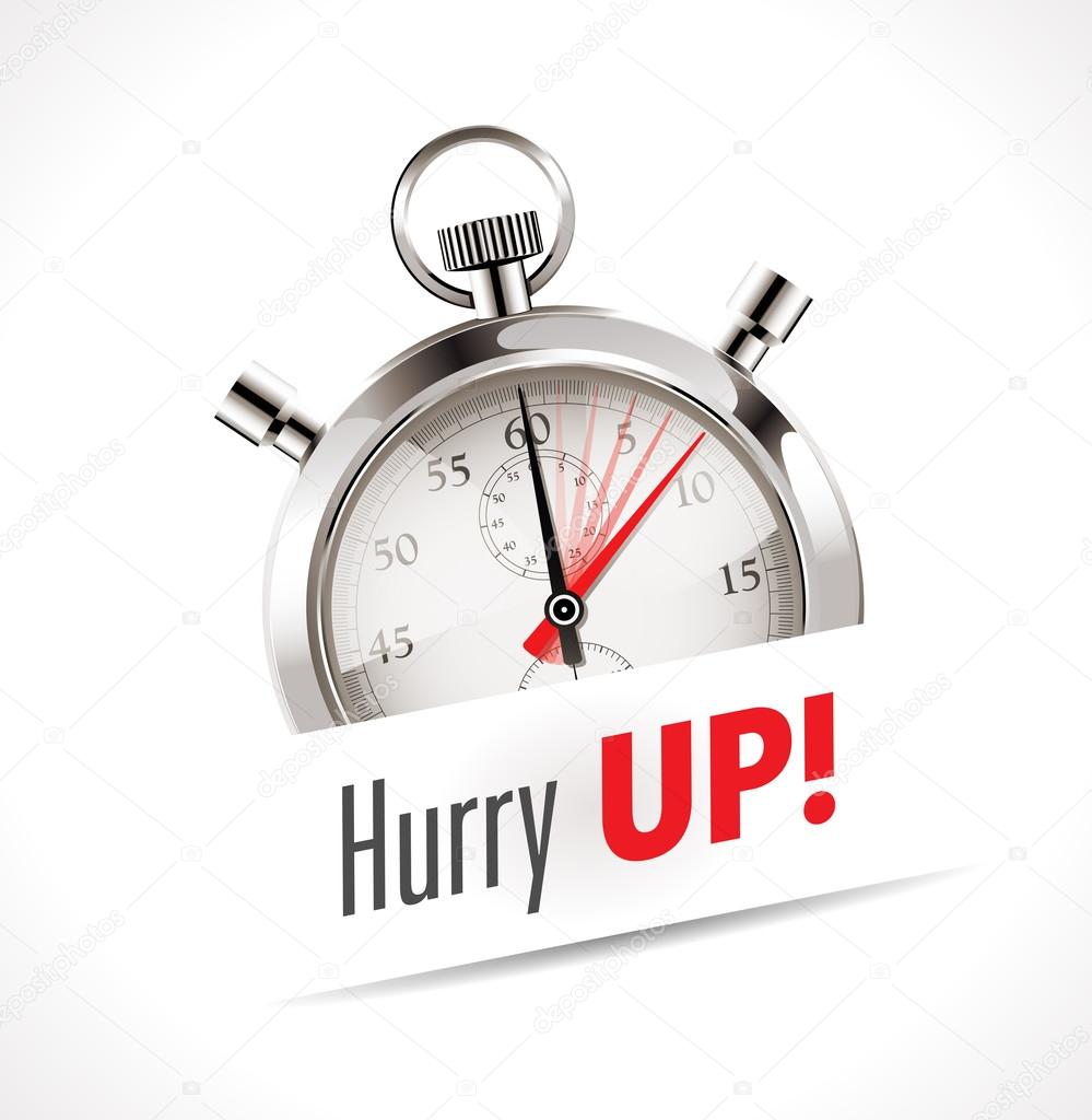 Stopwatch - hurry UP illustration