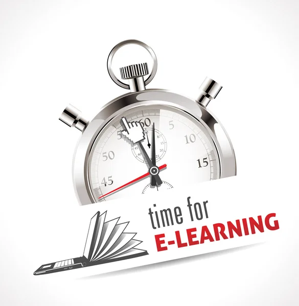 Tempo per l'E-Learning — Vettoriale Stock