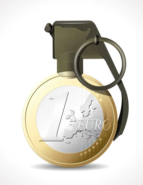Grenade explosion Euro — Image vectorielle