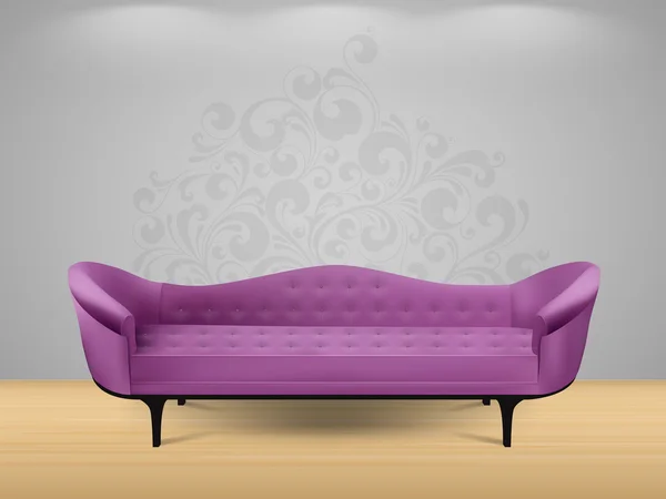Purple Sofa — Stock Vector