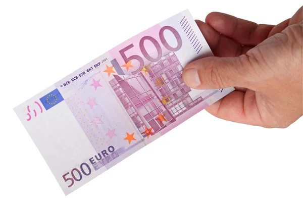 Banknote in his hand — Stock Photo, Image