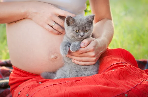 Prachtige zwangerschap — Stockfoto