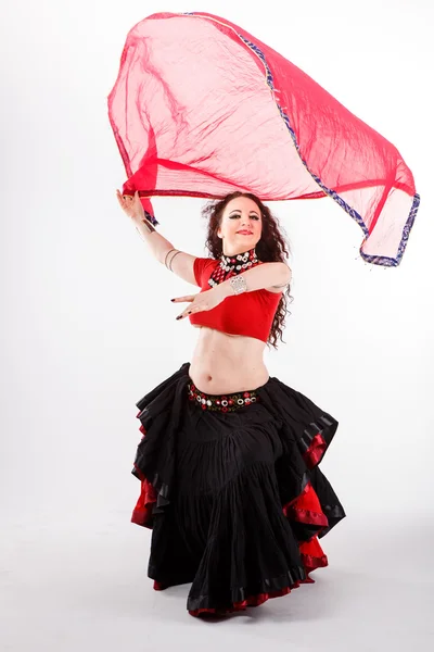 Tribal dancer with shawl — Stock Photo, Image