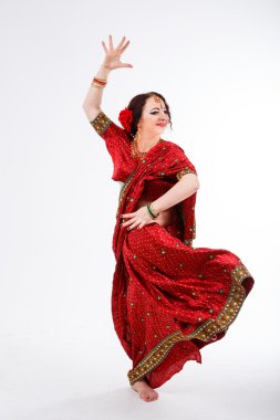Kızılderili saree Avrupa kız