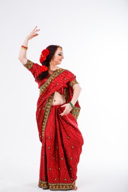 Kızılderili saree Avrupa kız
