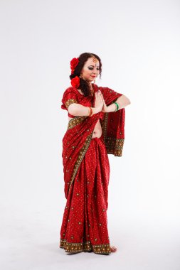 Kızılderili saree Avrupa kız