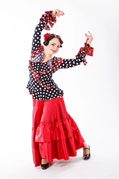 Female spanish flamenco dancer — Stock Photo, Image