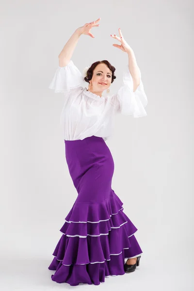 Female spanish flamenco dancer — Stock Photo, Image