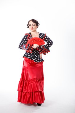 kadın İspanyol flamenko dansçısı