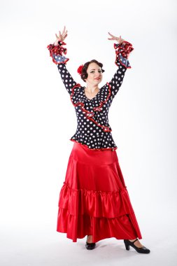 kadın İspanyol flamenko dansçısı