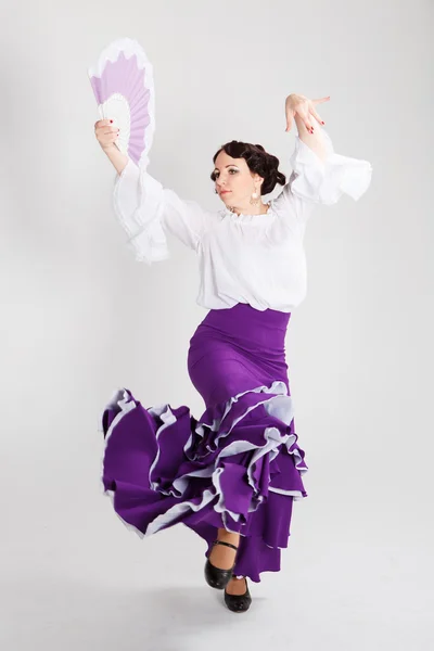 Female spanish flamenco dancer — Stock Photo, Image