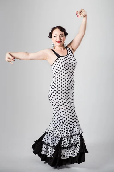女性的西班牙弗拉门戈舞 — 图库照片