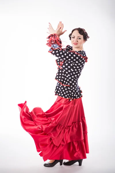 Female spanish flamenco dancer — Stock Photo, Image