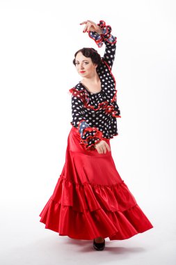 kadın İspanyol flamenko dansçısı