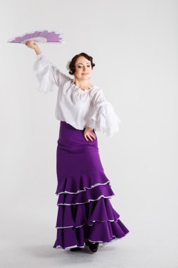 kadın İspanyol flamenko dansçısı