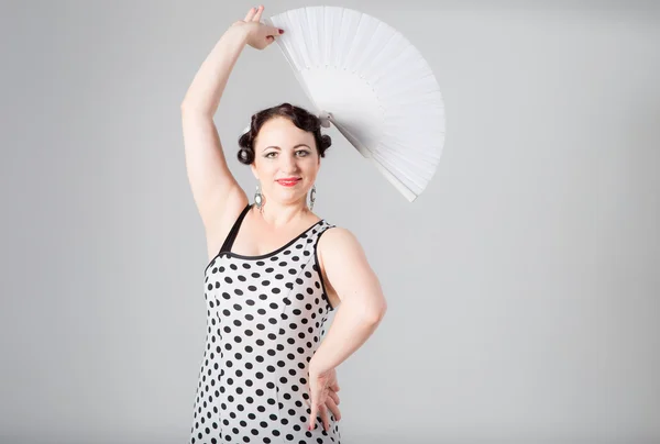 Female spanish flamenco dancer — Stock Photo, Image