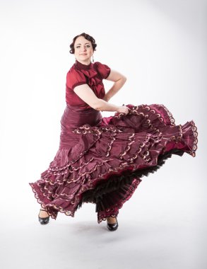 kadın İspanyol flamenko dansçısı