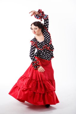 kadın İspanyol flamenko dansçısı