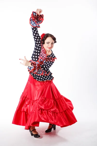 Female spanish flamenco dancer — Stock Photo, Image