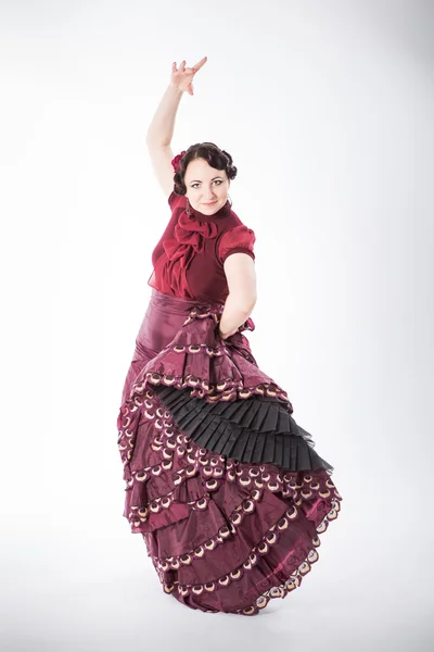 Female spanish flamenco dancer — Stock Photo, Image