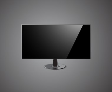 ekran TV hd-gri arka plan üzerinde izole