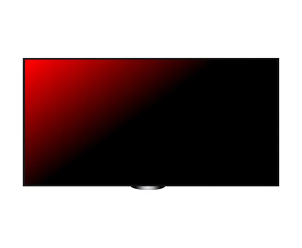 Pantalla de TV hd rojo — Archivo Imágenes Vectoriales