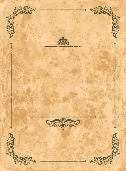 Вінтажна рамка на старому паперовому аркуші — стоковий вектор