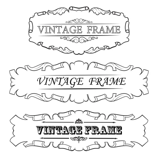 Vintage frame set — Stock Vector