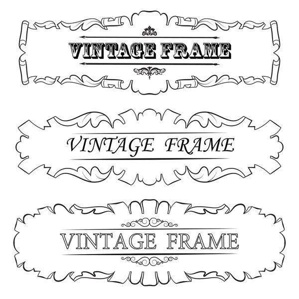 Ensemble de cadre vintage — Image vectorielle