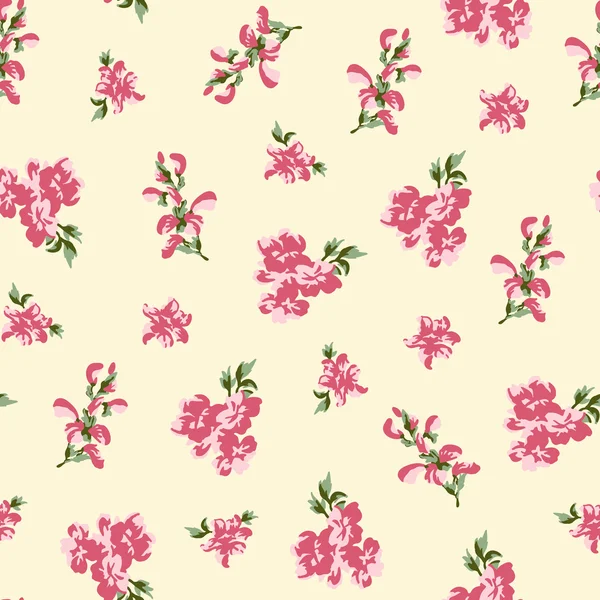 Retro floral sem costura — Vetor de Stock