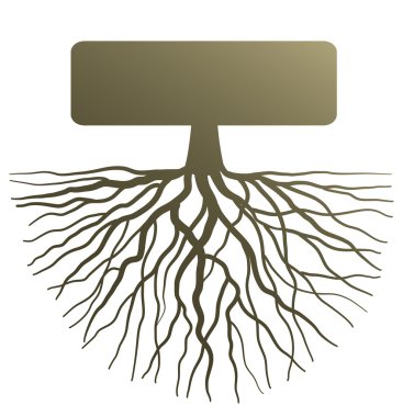 Concept with tree root clipart