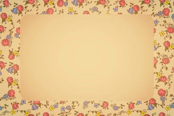 Retro floral kaart — Stockvector