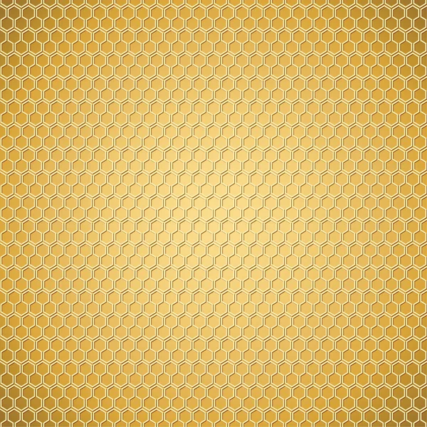 Textura de favo de mel dourado — Vetor de Stock