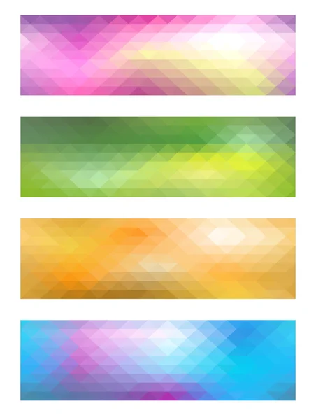 Mosaic banner set — Stock Vector