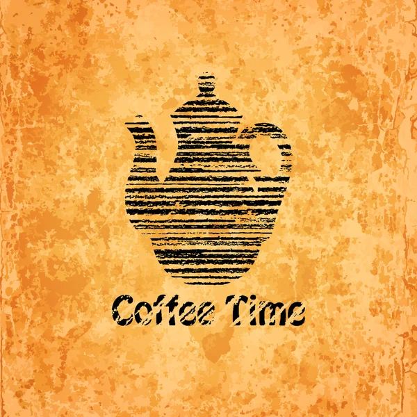 Tempo di caffè sfondo — Vettoriale Stock