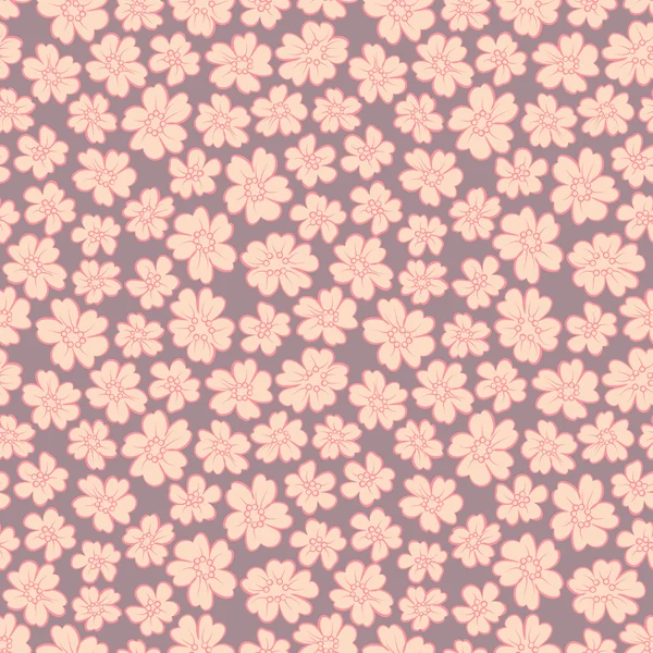 Fleurs mignonnes sans couture — Image vectorielle