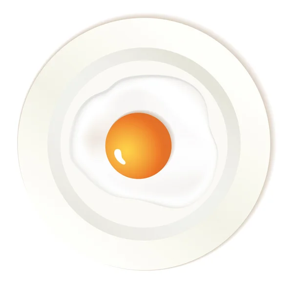 Oeuf brouillé sur assiette — Image vectorielle