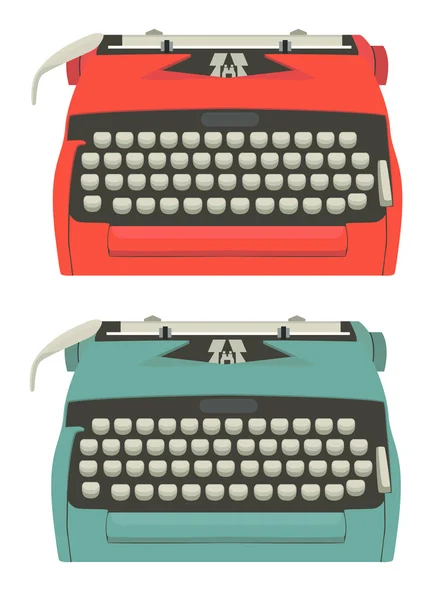 Set di macchine da scrivere retrò — Vettoriale Stock