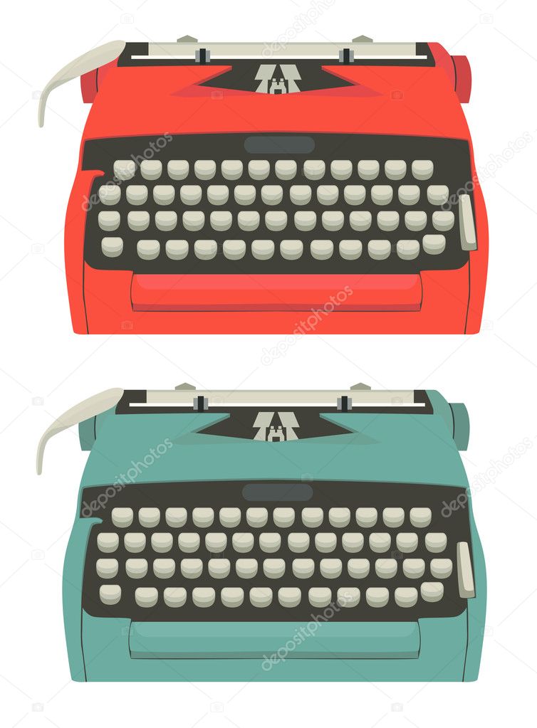 Retro typewriter set