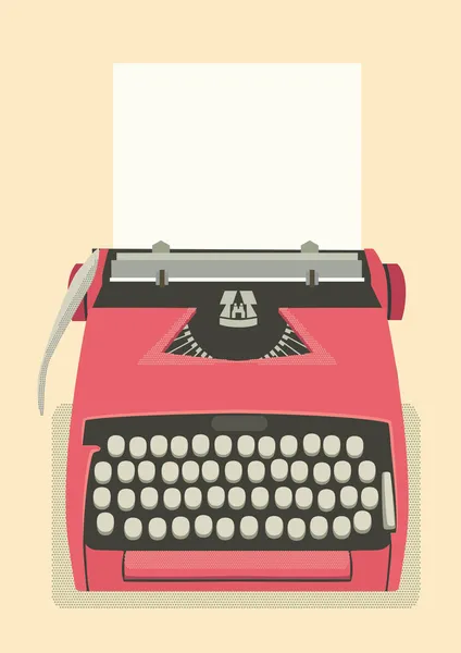 复古打字机背景 — 图库矢量图片