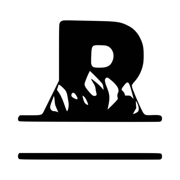 Letra Montaña Personalizada Monograma Logotipo Emblemas Diseño Inicial Del Vector — Vector de stock