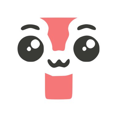 T harfi sevimli kawaii karakteri, komik emoticon vektör klipsi sanatı.