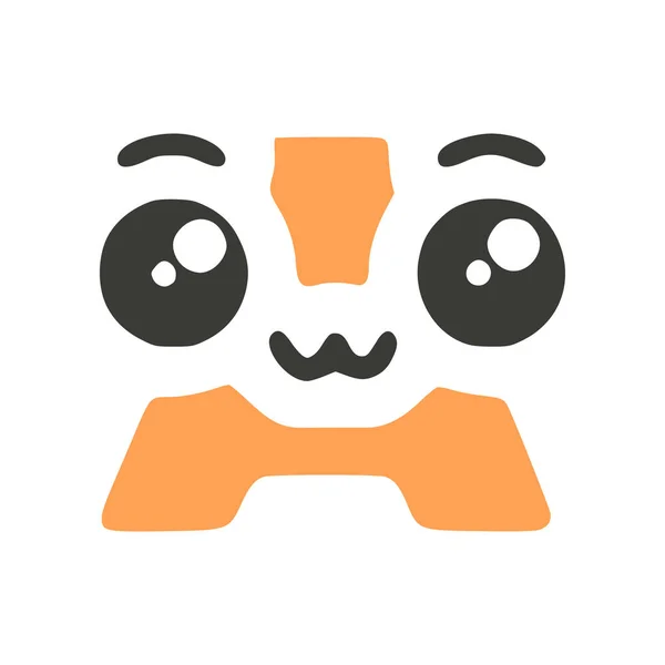 Carta Personagem Kawaii Bonito Engraçado Emoticon Vector Clip Arte — Vetor de Stock