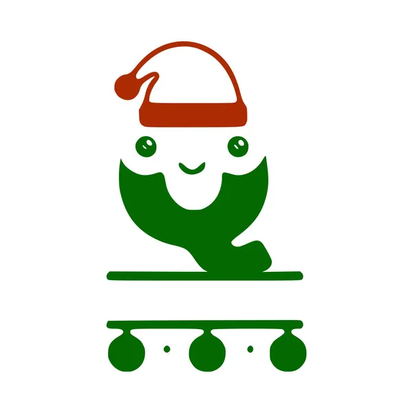 Buchstabe Niedliche Weihnachtsfigur Namensmonogramm Design Weihnachten Oder Neujahr Clip Art — Stockvektor