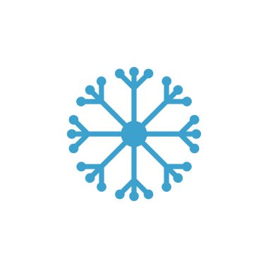 Beyaz arkaplanda izole edilmiş kar tanesi vektör klip sanatı