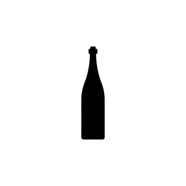 Векторный Рисунок Бутылки Шампанского Белом Фоне — стоковый вектор