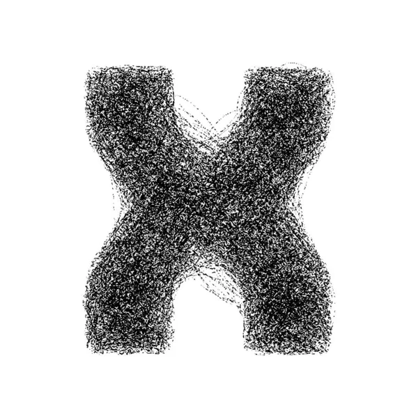 白い背景に隔離された粒子で作られた装飾的な文字X ベクターイラスト — ストックベクタ