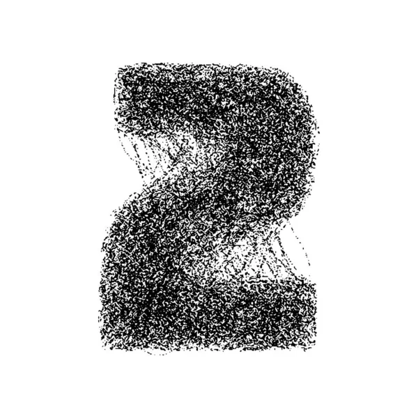 Dekorative Zahl Aus Partikeln Isoliert Auf Weißem Hintergrund Vektorillustration — Stockvektor